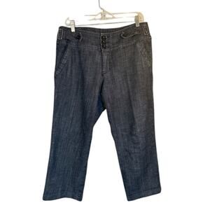 One Five One Blue Cotton Blend Stretch Straight Denim Jeans Women Sz 12